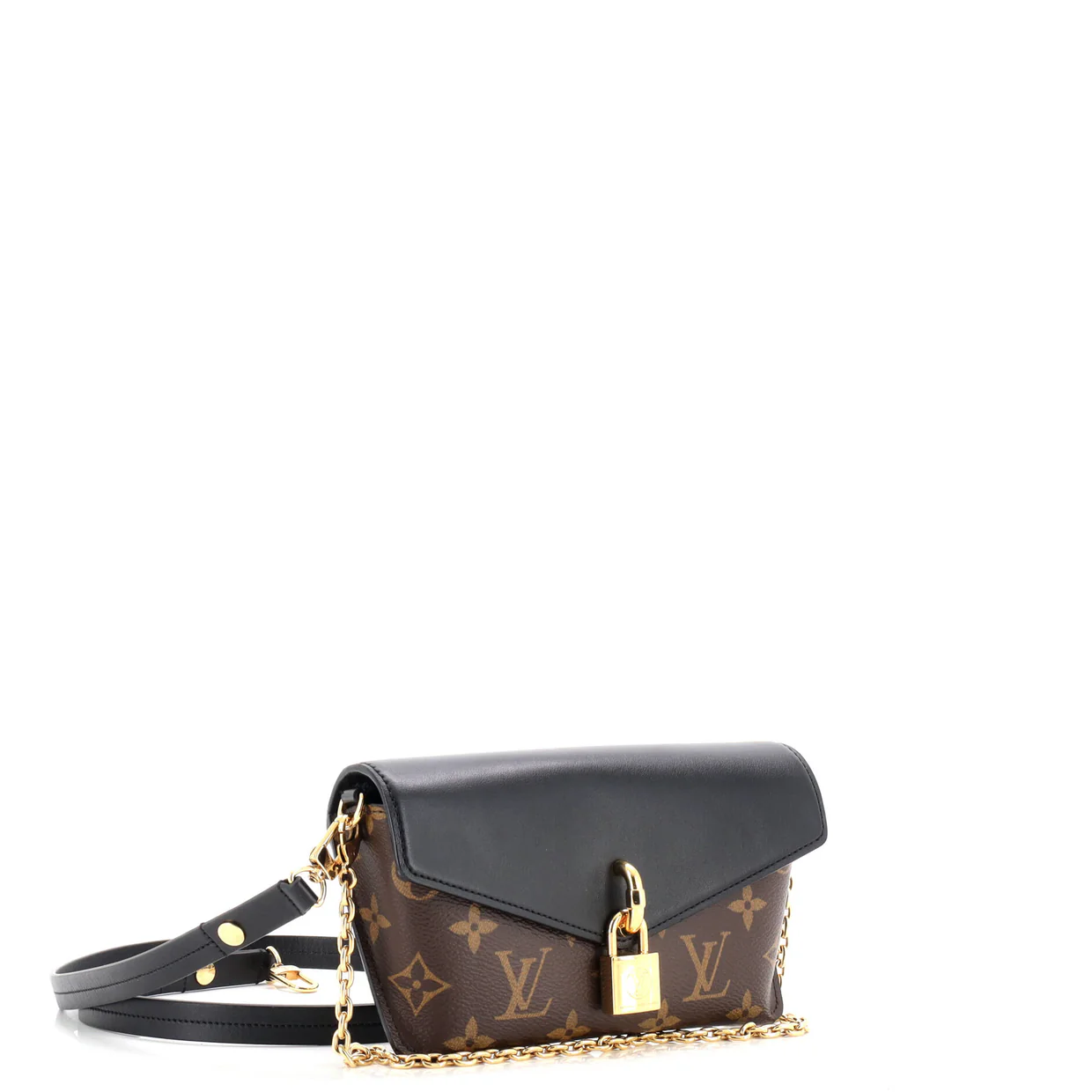 Padlock on Strap Handbag Monogram Canvas and Leather - Deep Luxury