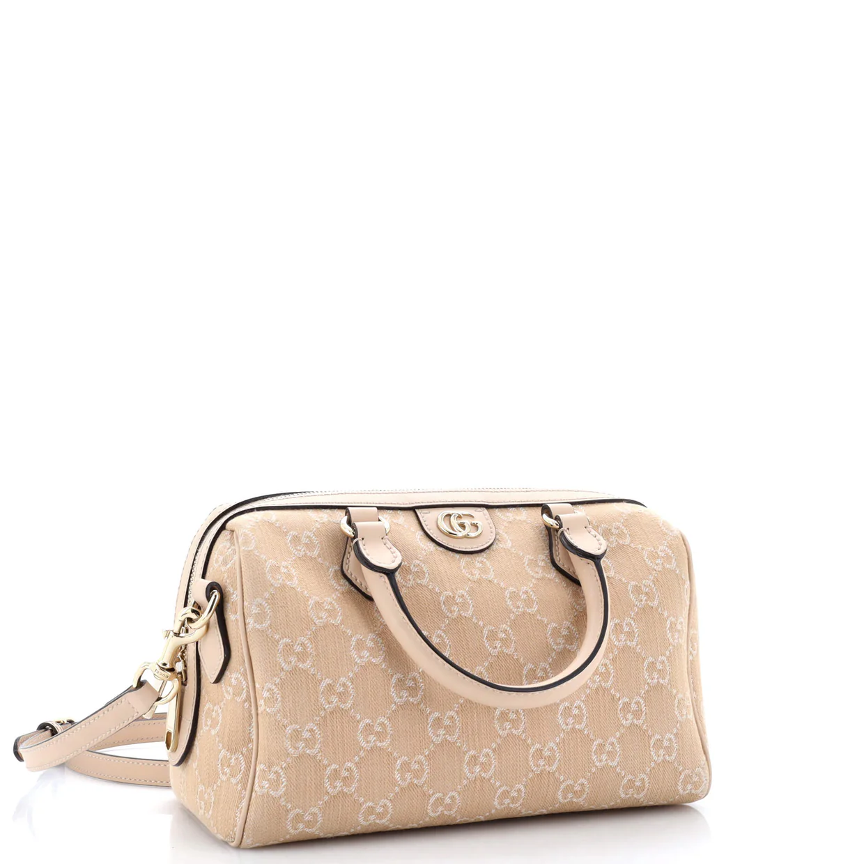 Ophidia Convertible Boston Bag GG Denim Small - Deep Luxury