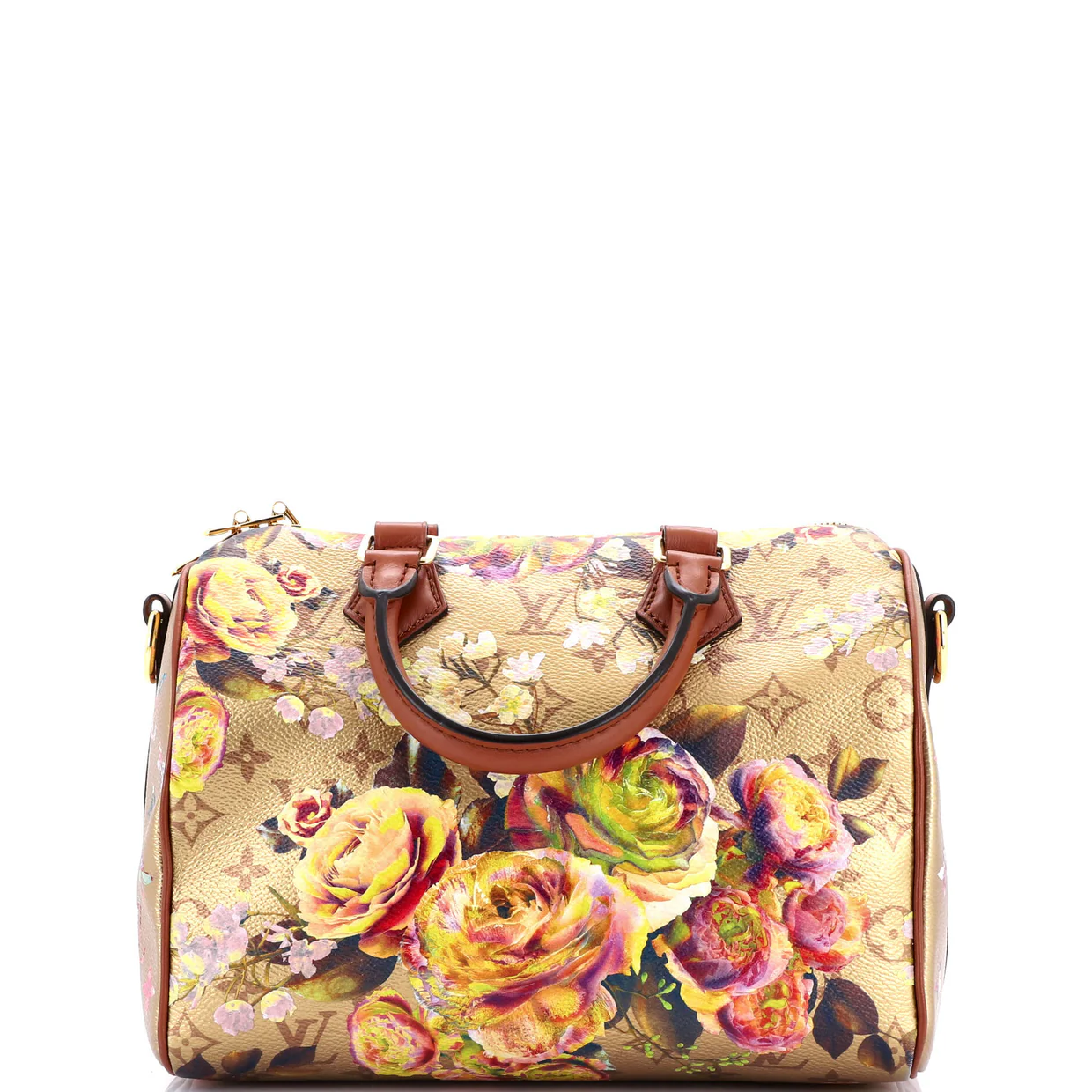 Speedy Bandouliere Bag Limited Edition Flowers Monogram Canvas 25 - Deep Luxury