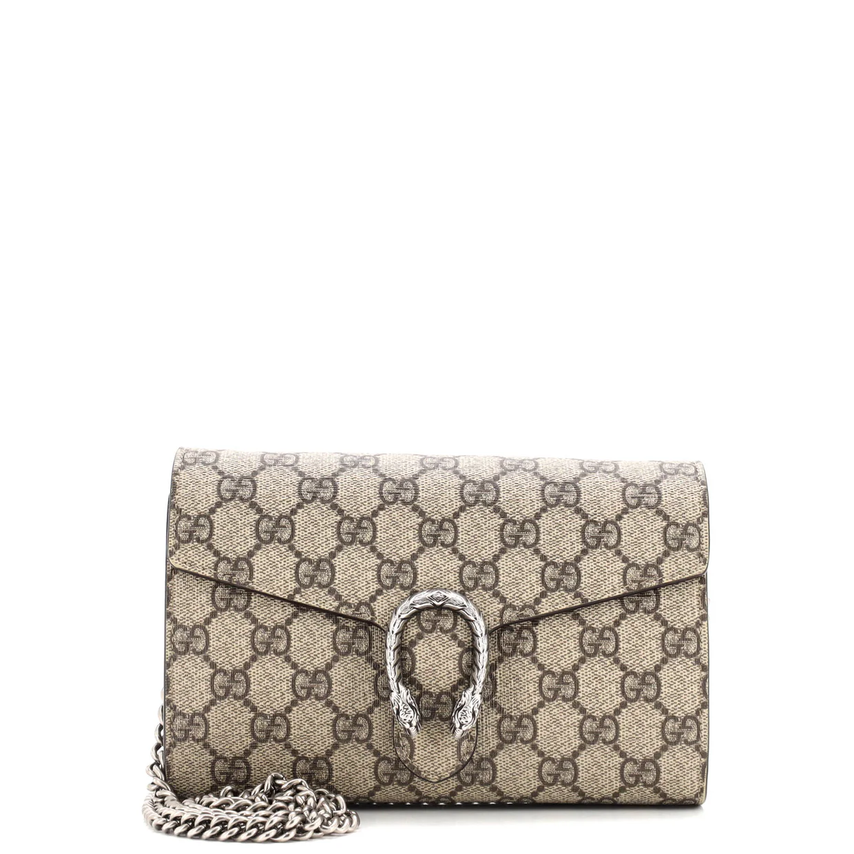 Dionysus Chain Wallet GG Coated Canvas Small - Deep Luxury