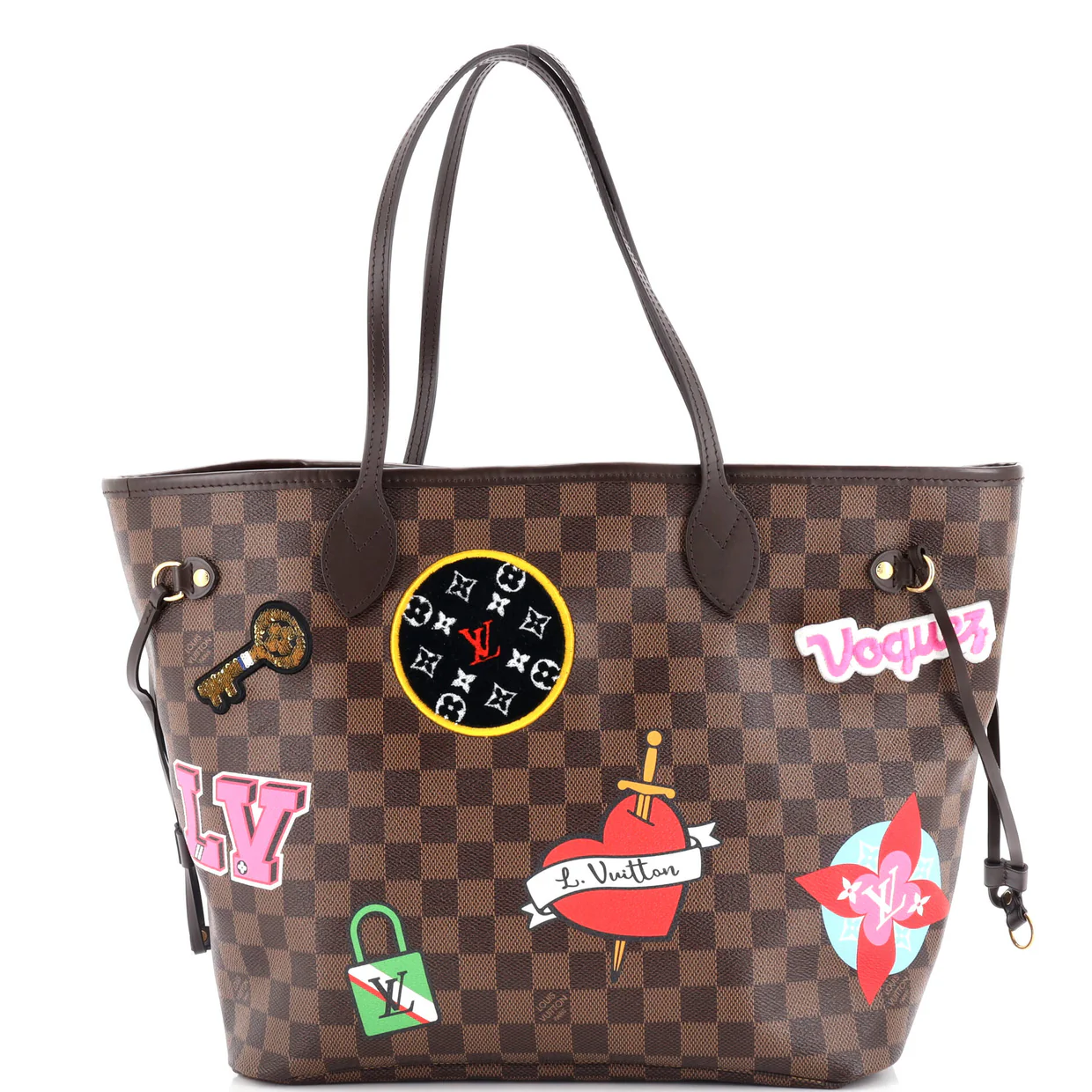 Neverfull NM Tote Limited Edition Patches Damier MM - Deep Luxury