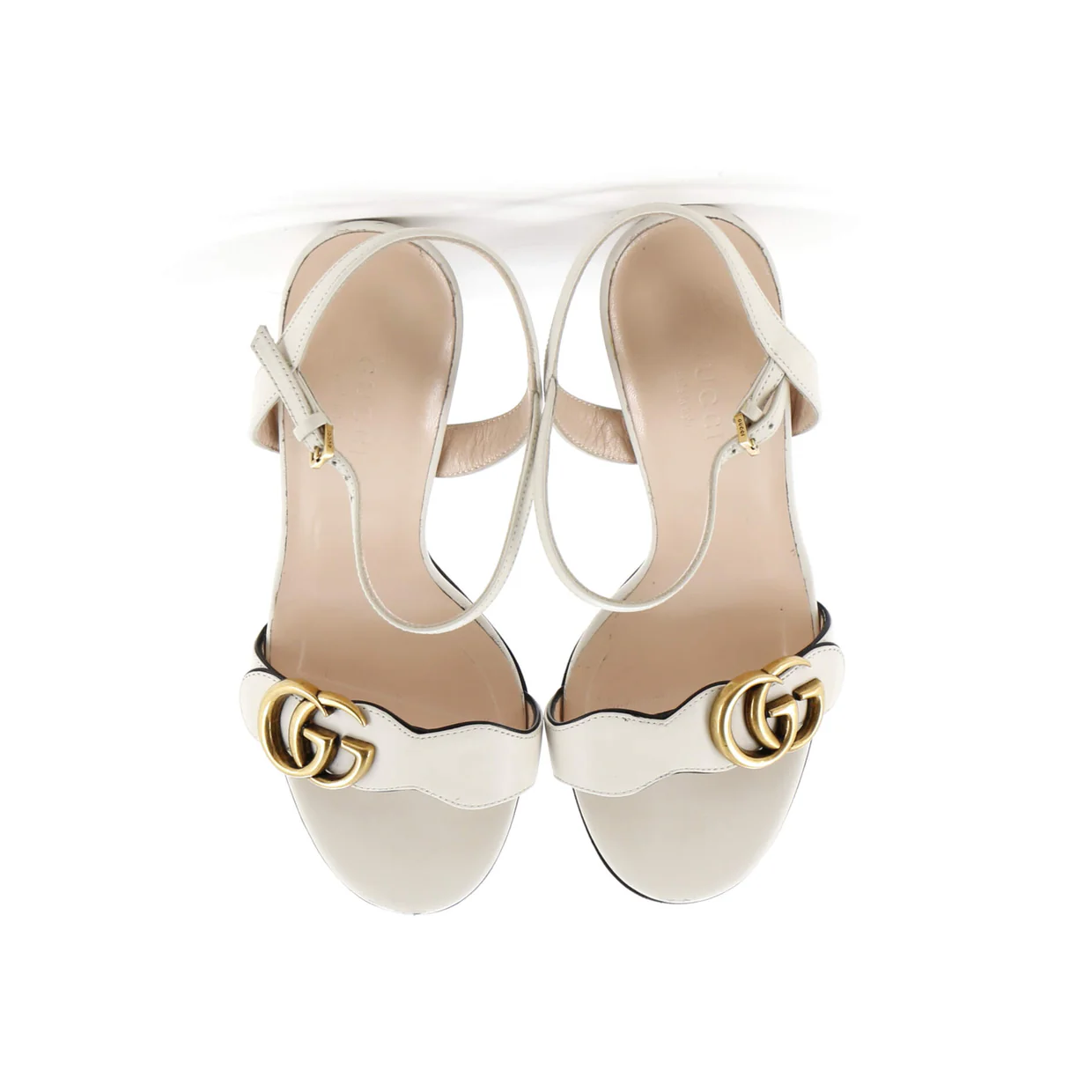 Women's GG Marmont Block Heel Sandals Leather - Deep Luxury