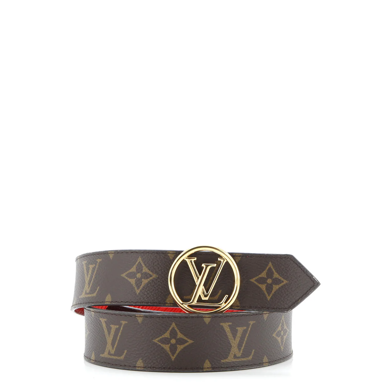 LV Circle Reversible Belt Monogram Canvas and Leather Medium - Deep Luxury