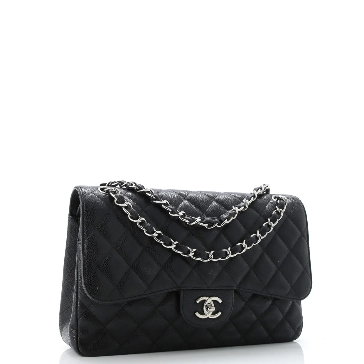 Classic Double Flap Bag Quilted Caviar Jumbo - Deep Luxury