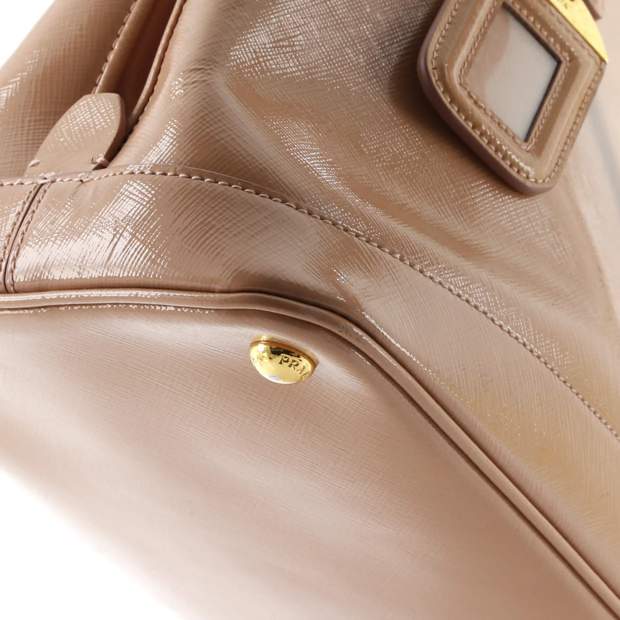 Open Promenade Bag Vernice Saffiano Leather Large - Deep Luxury