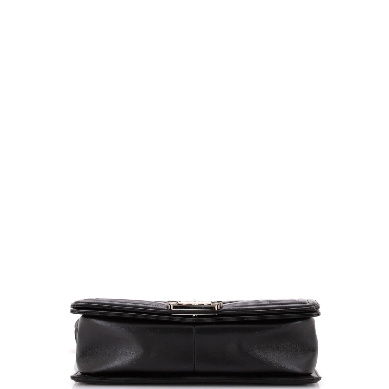 Boy Flap Bag Chevron Lambskin with Holographic PVC Old Medium - Deep Luxury