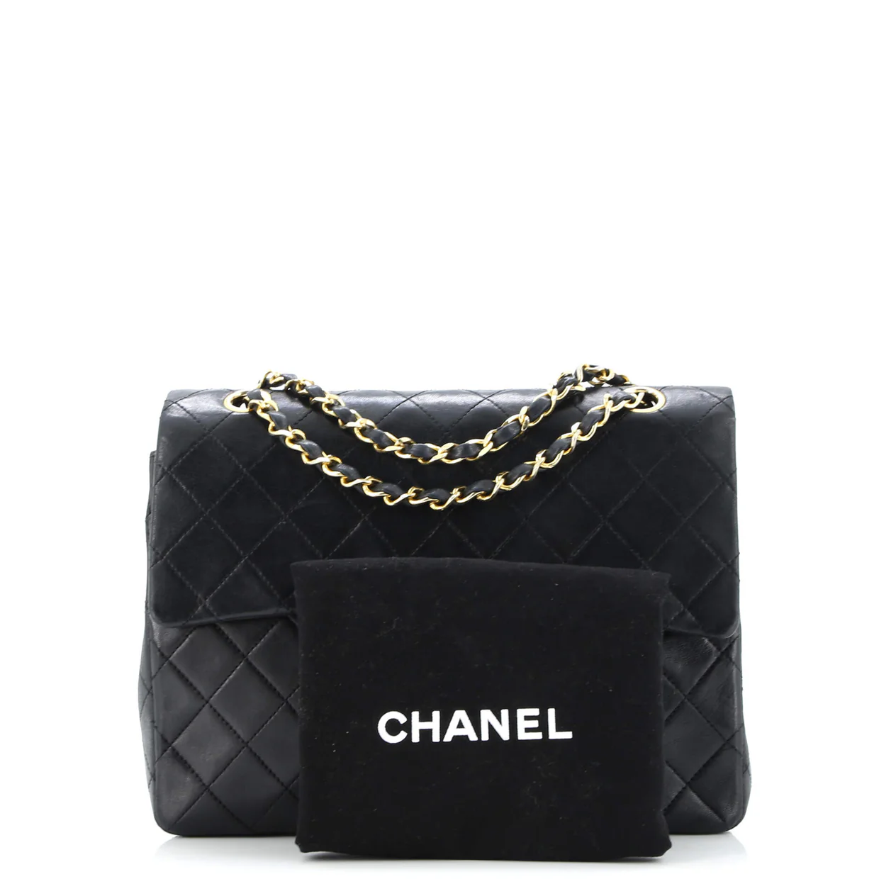 Vintage Square Classic Double Flap Bag Quilted Leather Medium - Deep Luxury