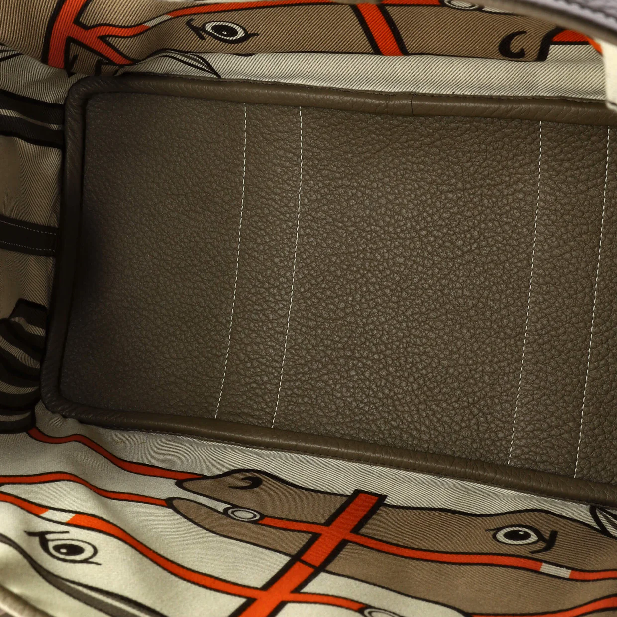 Garden Party Tote Leather with Printed Interior 36 - Deep Luxury