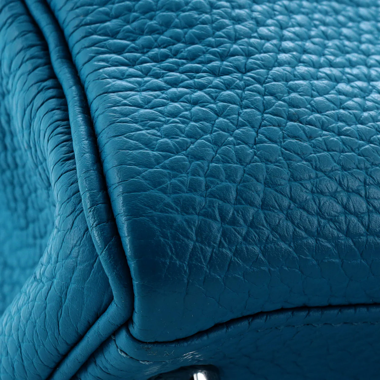 Kelly Handbag Bleu Izmir Togo with Palladium Hardware 32 - Deep Luxury