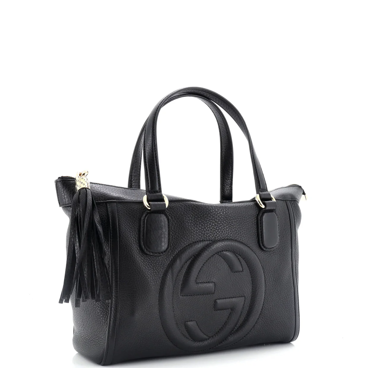 Soho Zip Tote Leather Small - Deep Luxury