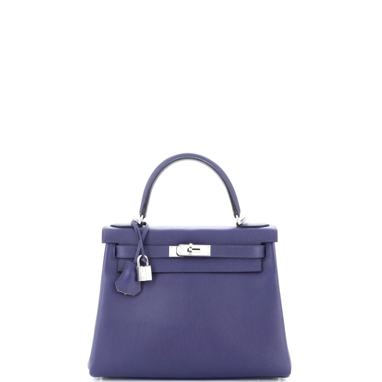 Kelly Handbag Verso Evercolor with Palladium Hardware 28 - Deep Luxury