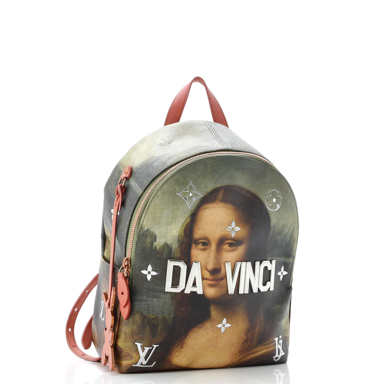 Palm Springs Backpack Limited Edition Jeff Koons Da Vinci Print Canvas PM - Deep Luxury
