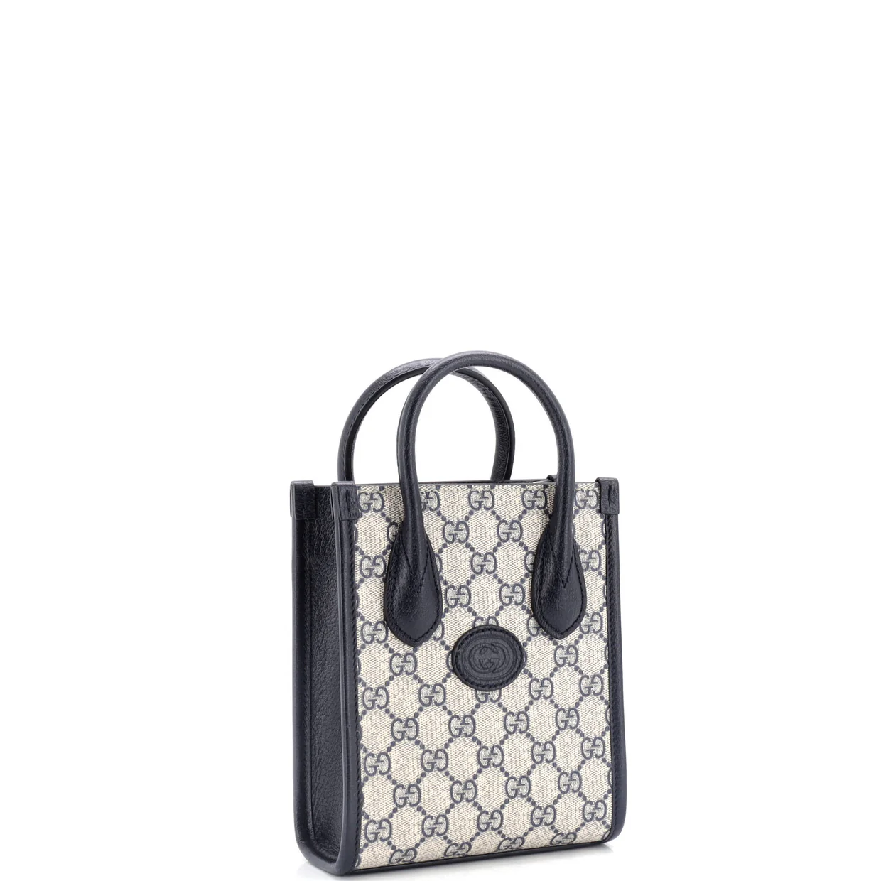 Interlocking G Patch Tote GG Coated Canvas Mini - Deep Luxury