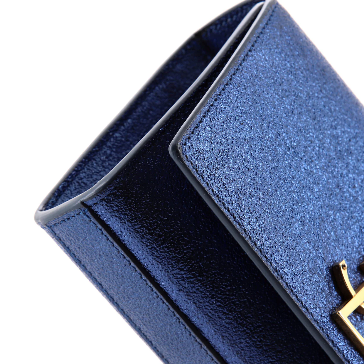 Classic Monogram Crossbody Bag Metallic Leather Small - Deep Luxury