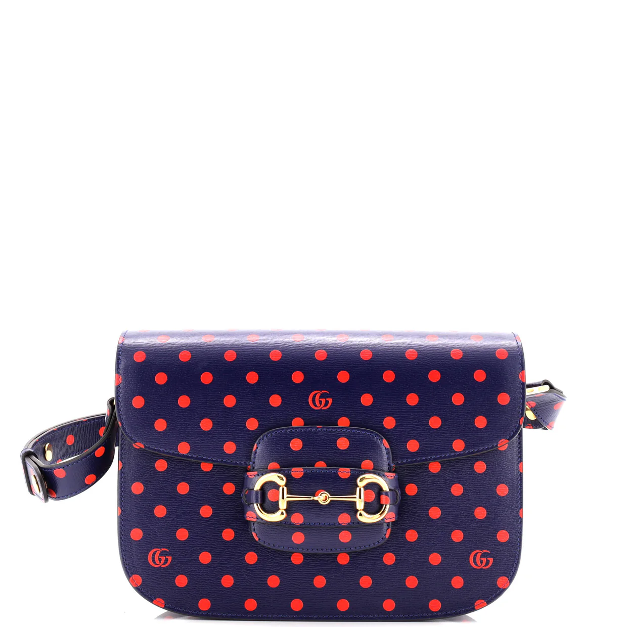 Horsebit 1955 Shoulder Bag Printed Leather Small - Deep Luxury