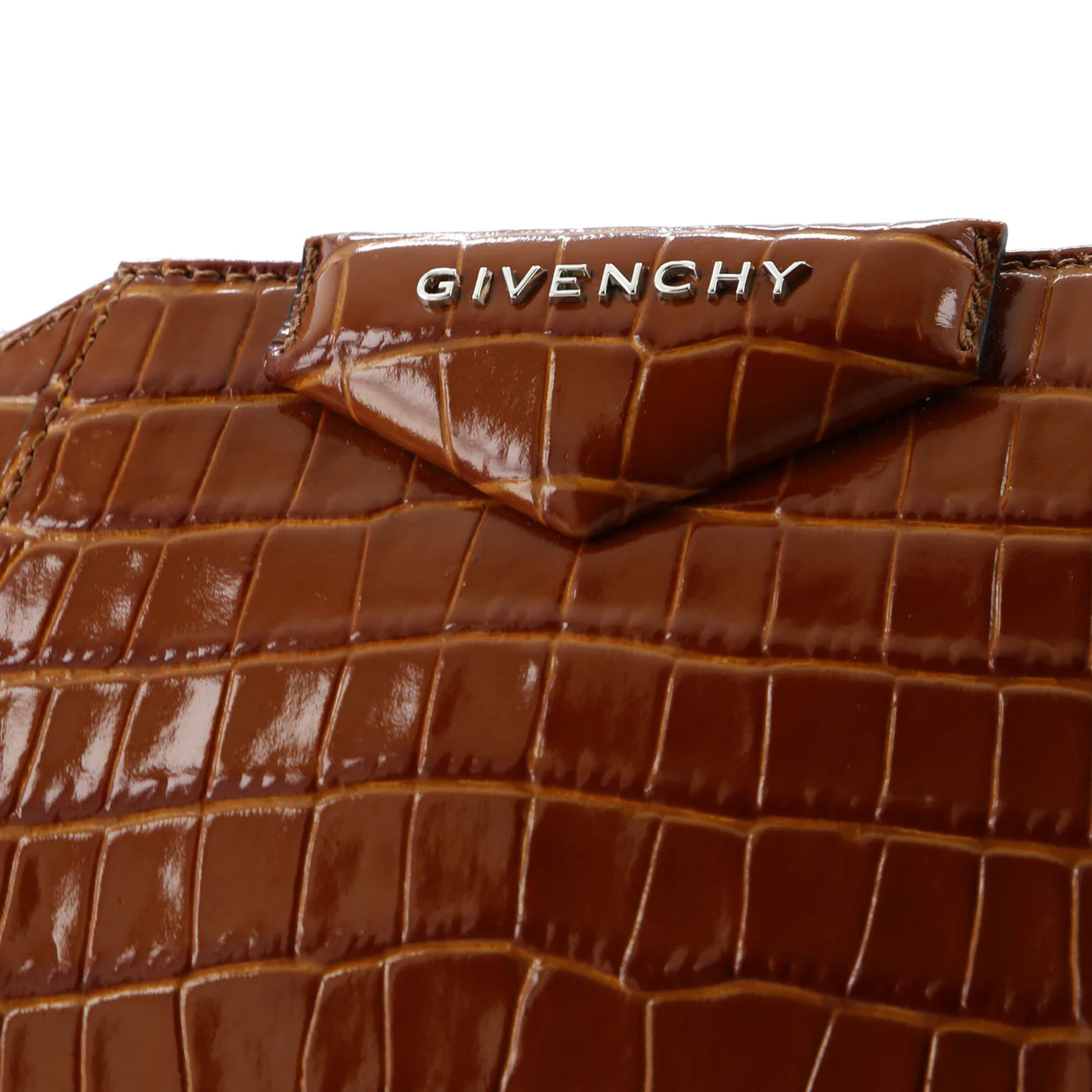 Antigona Crossbody Bag Crocodile Embossed Leather Nano - Deep Luxury
