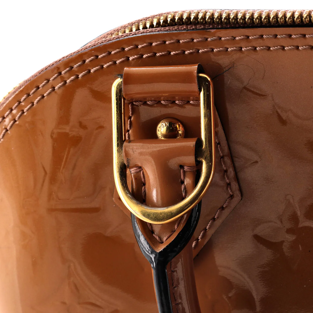Alma Handbag Monogram Vernis BB - Deep Luxury