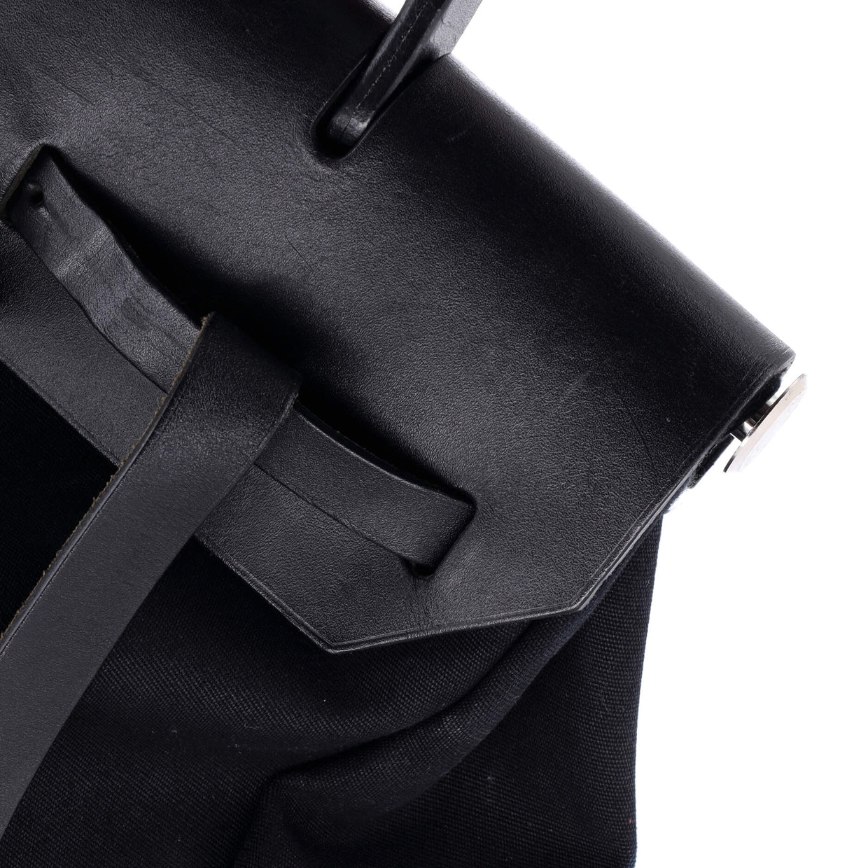 Herbag A Dos Zip Backpack Toile and Leather - Deep Luxury