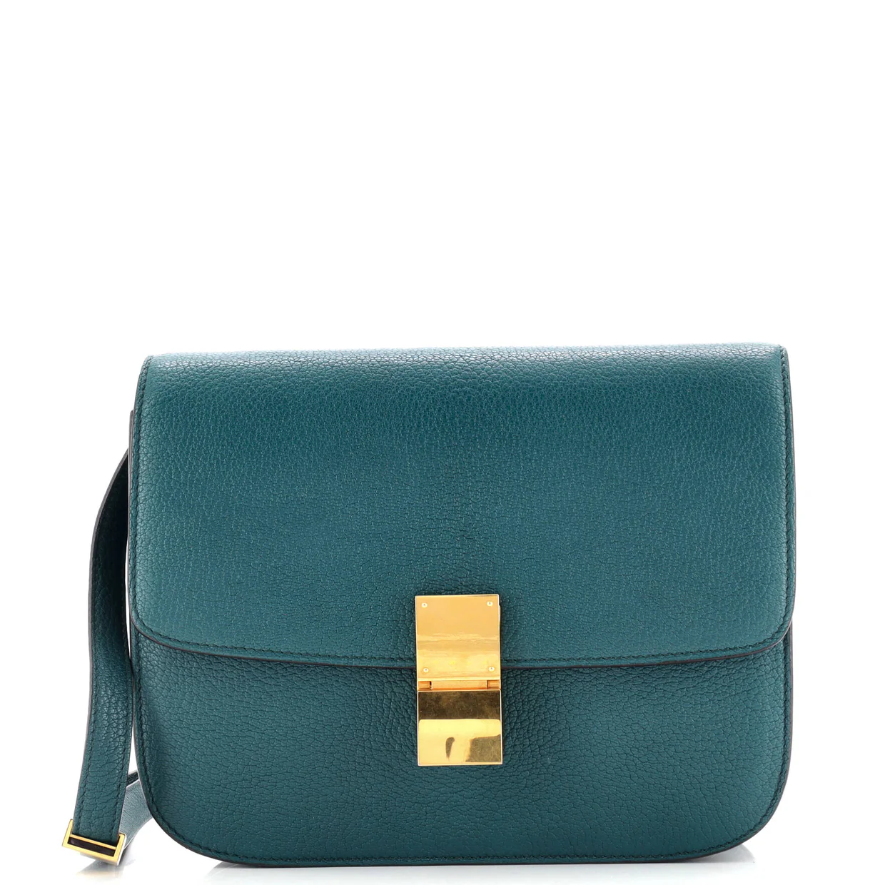 Classic Box Bag Grainy Leather Medium - Deep Luxury