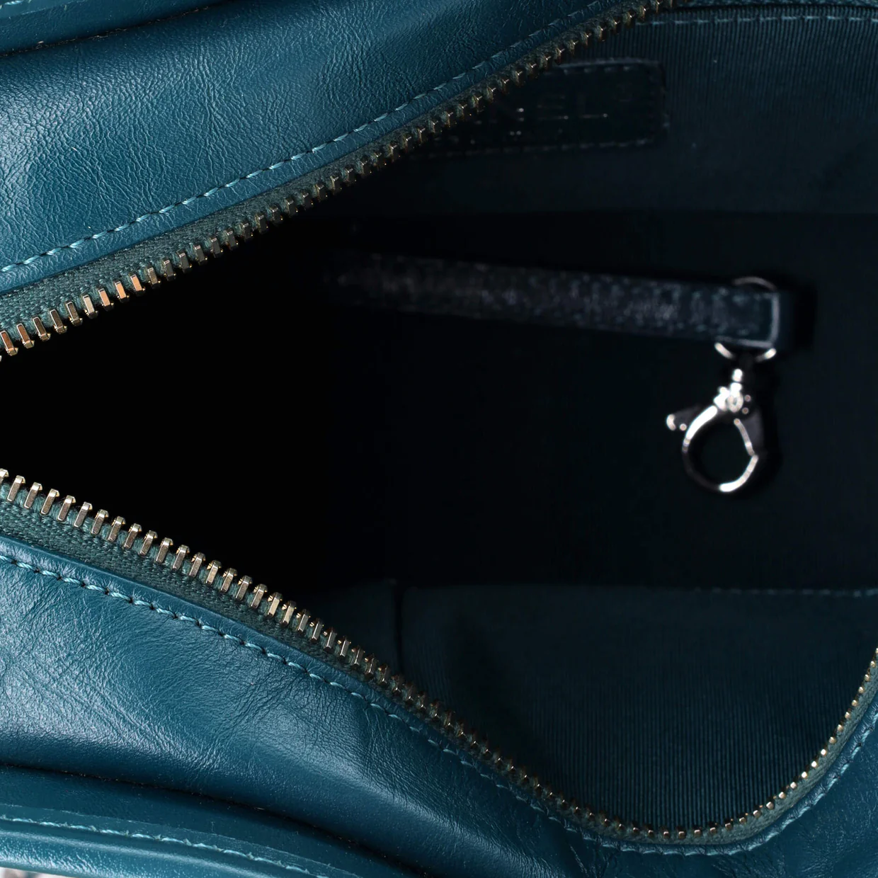 Gabrielle Hobo Chevron Aged Calfskin Small - Deep Luxury