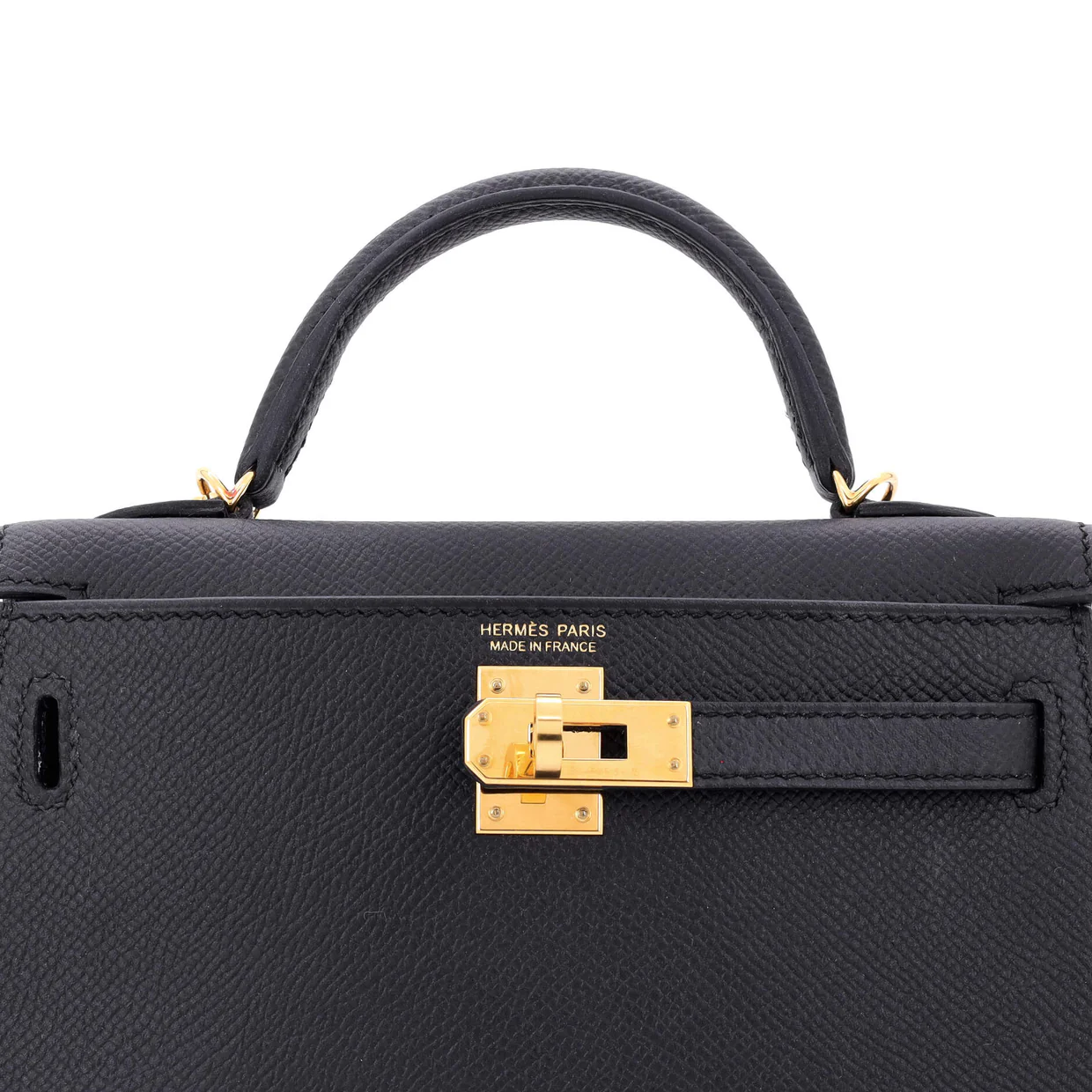 Kelly Mini II Bag Noir Epsom with Gold Hardware 20 - Deep Luxury
