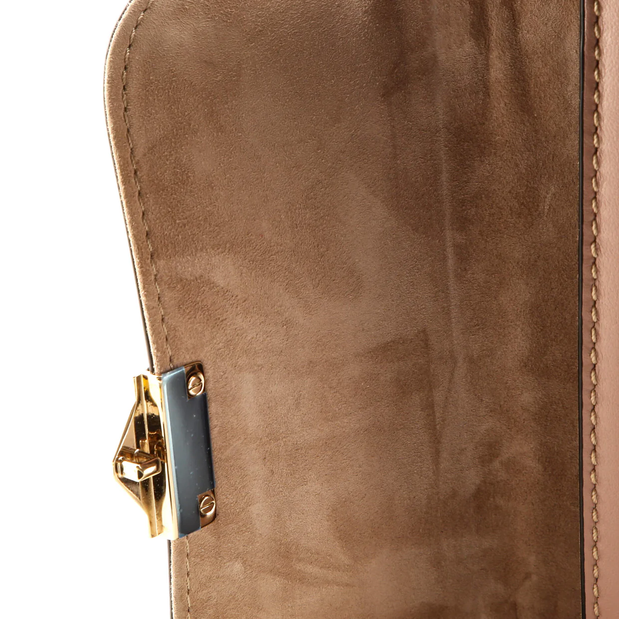 Glam Lock Shoulder Bag Embroidered Leather Small - Deep Luxury