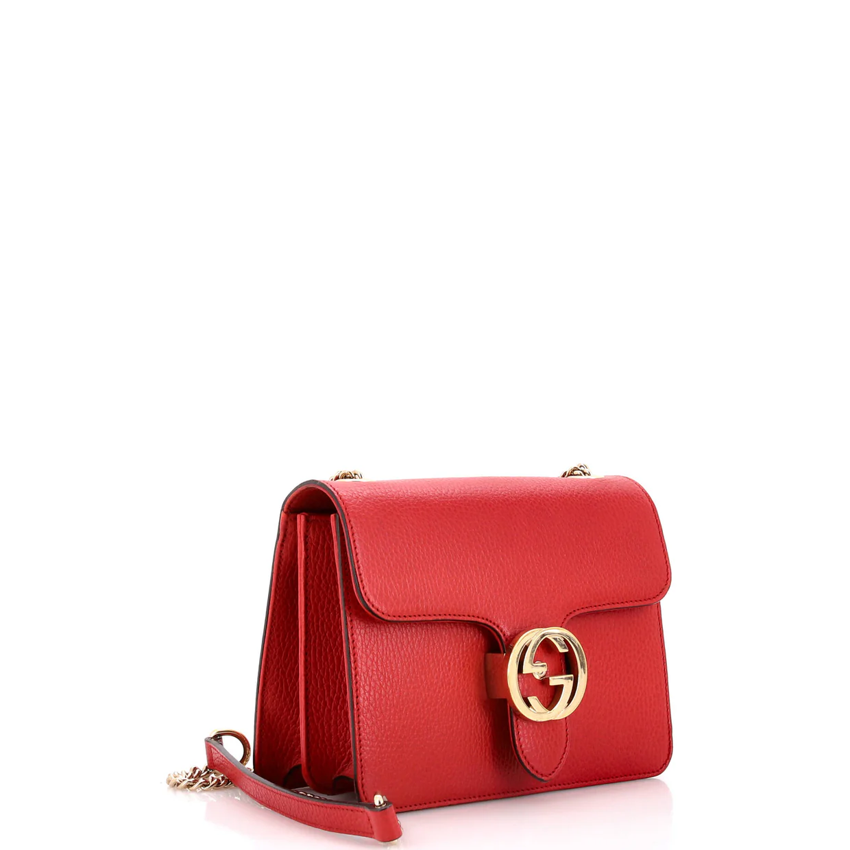 Interlocking Shoulder Bag Leather Small - Deep Luxury