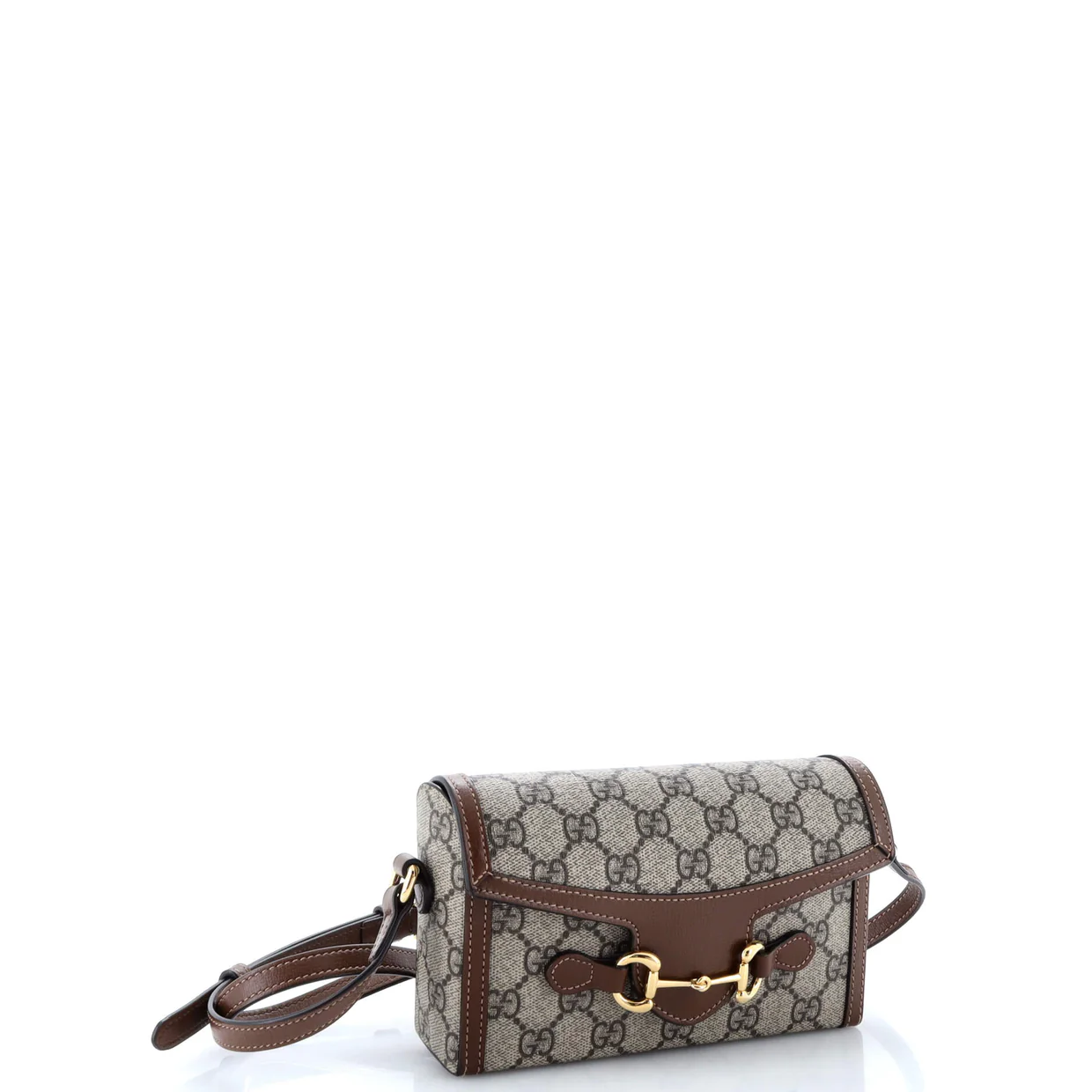 Horsebit 1955 Flap Crossbody Bag GG Coated Canvas Mini - Deep Luxury