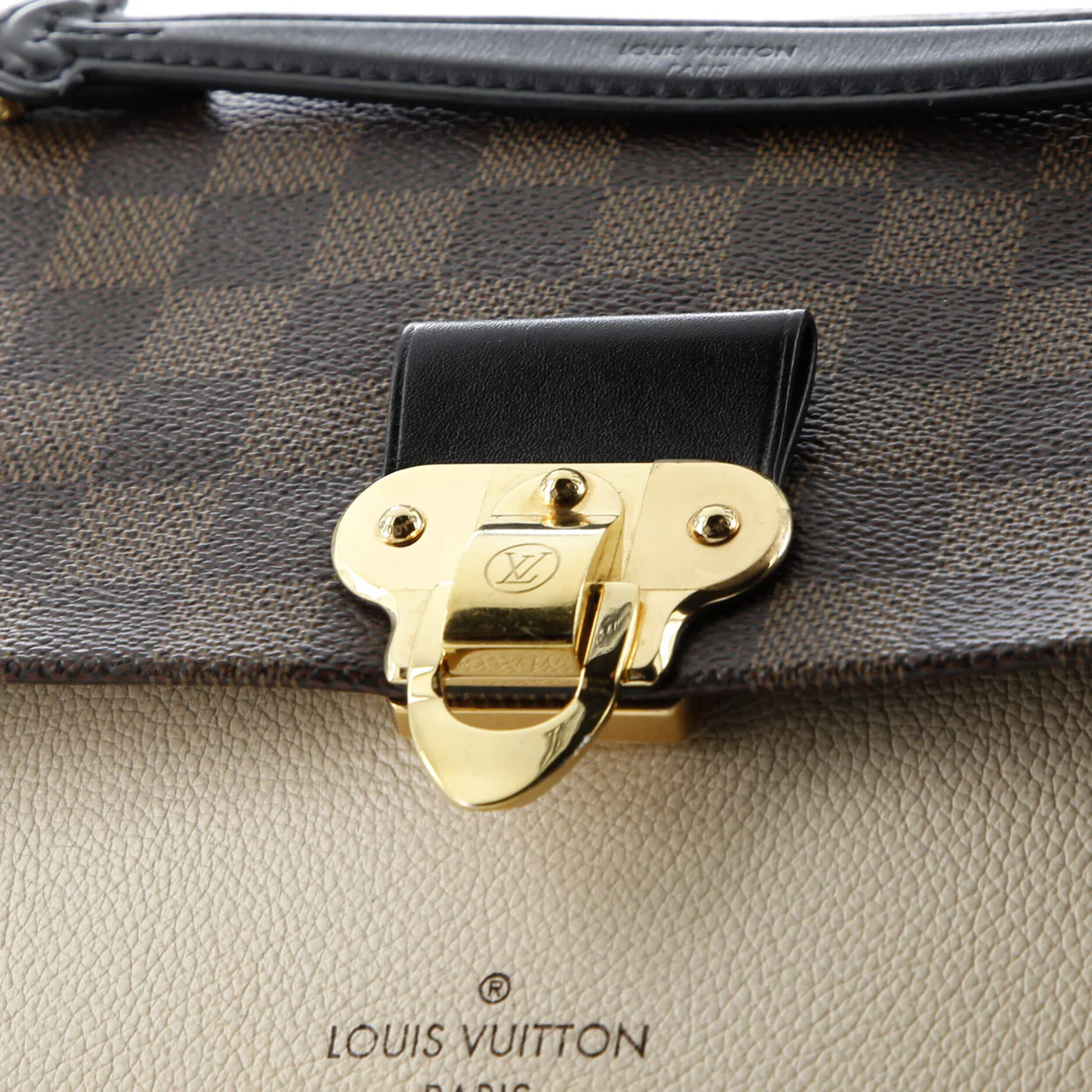 Vavin Handbag Damier with Leather PM - Deep Luxury