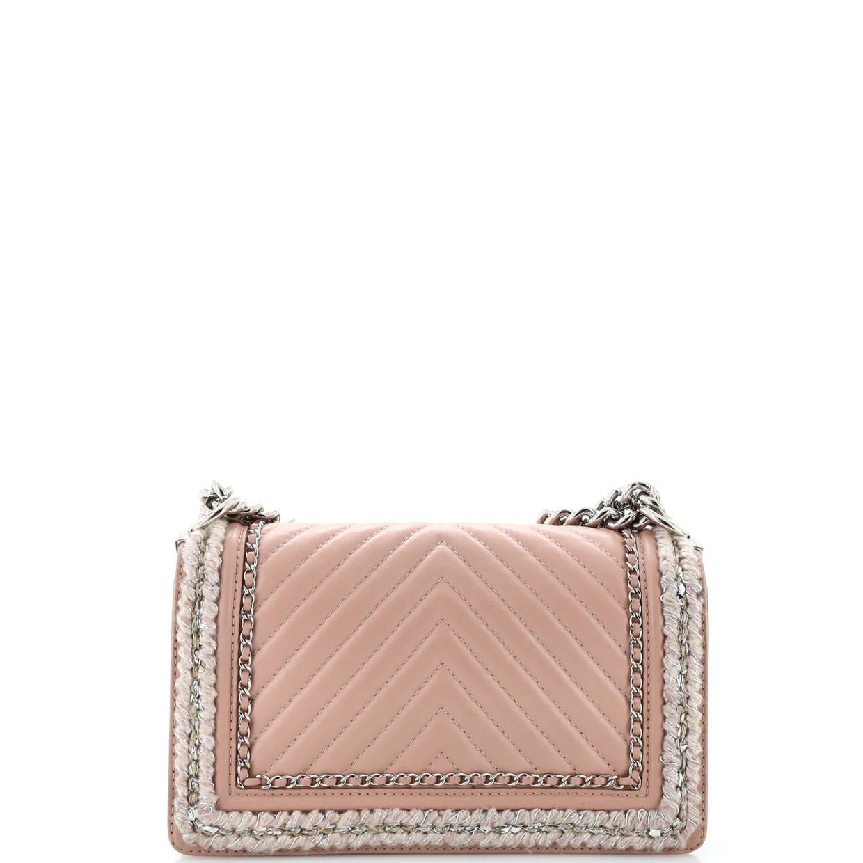 Jacket Boy Flap Bag Quilted Lambskin with Tweed Old Medium - Deep Luxury