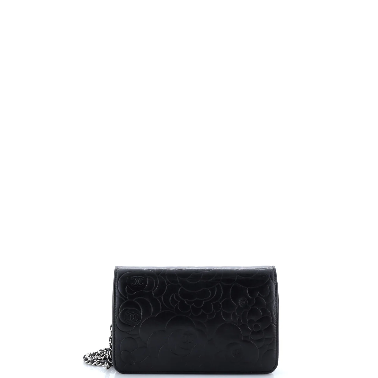 Wallet on Chain Camellia Lambskin - Deep Luxury