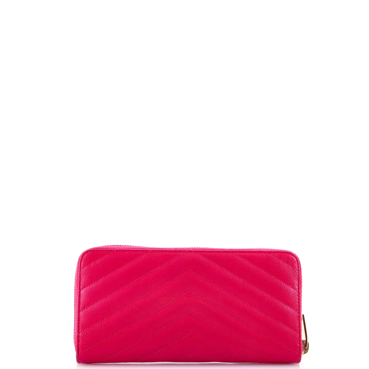 Classic Monogram Zip Around Wallet Matelasse Chevron Leather - Deep Luxury