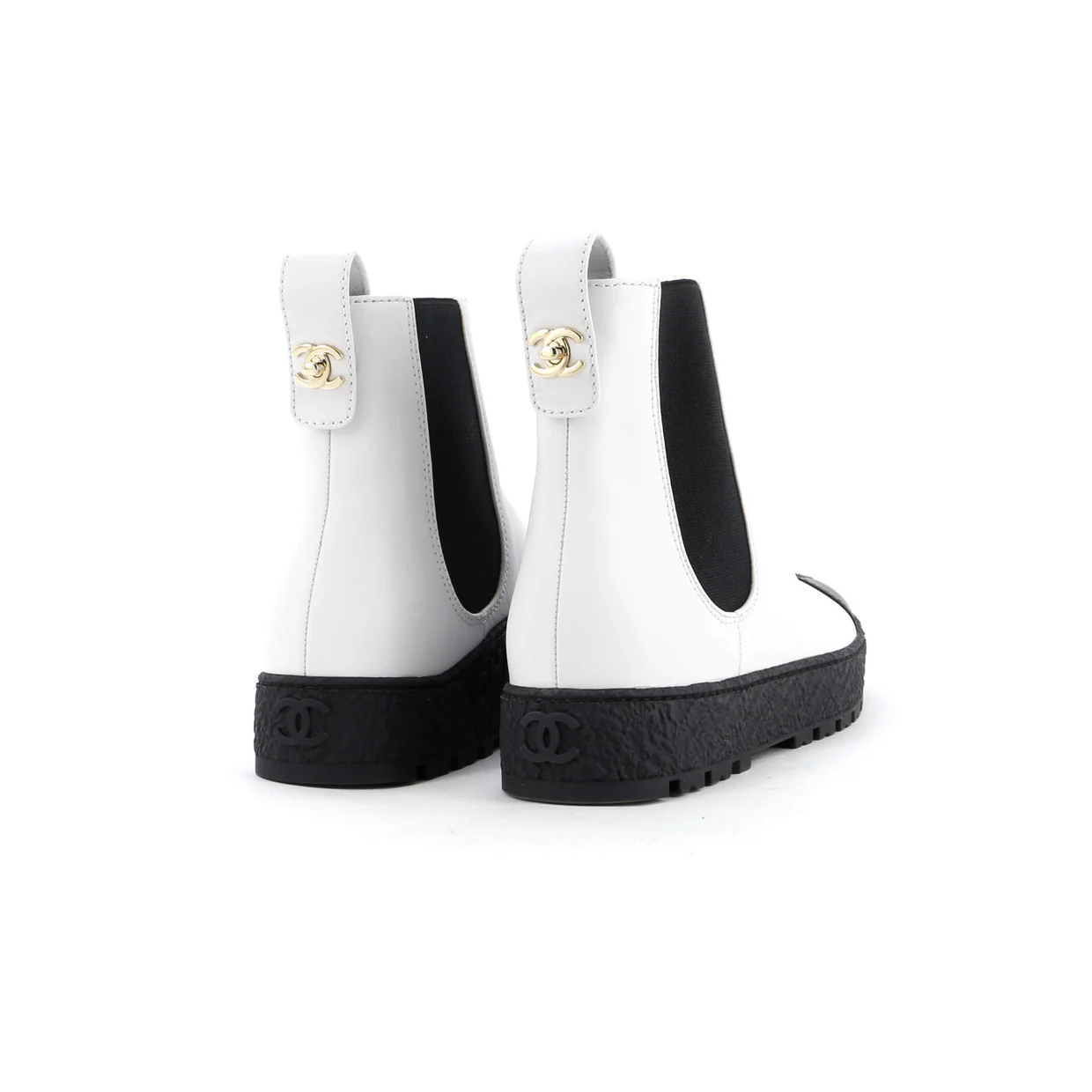 Women's CC Turnlock Cap Toe Chelsea Boots Leather - Deep Luxury