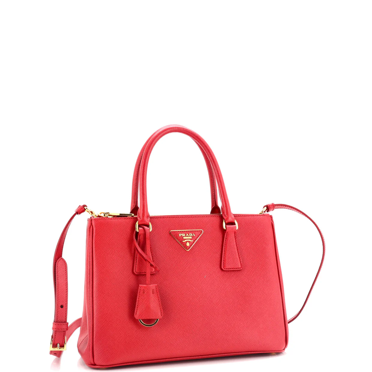 Galleria Double Zip Tote Saffiano Leather Small - Deep Luxury