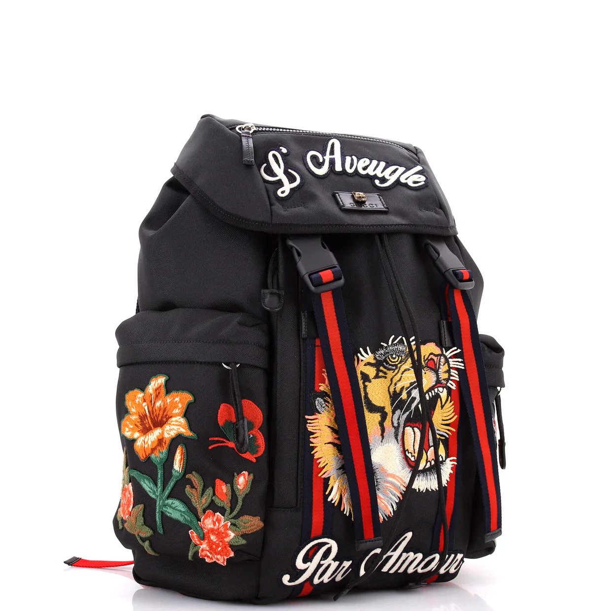 Techpack Backpack Embroidered Techno Canvas Small - Deep Luxury