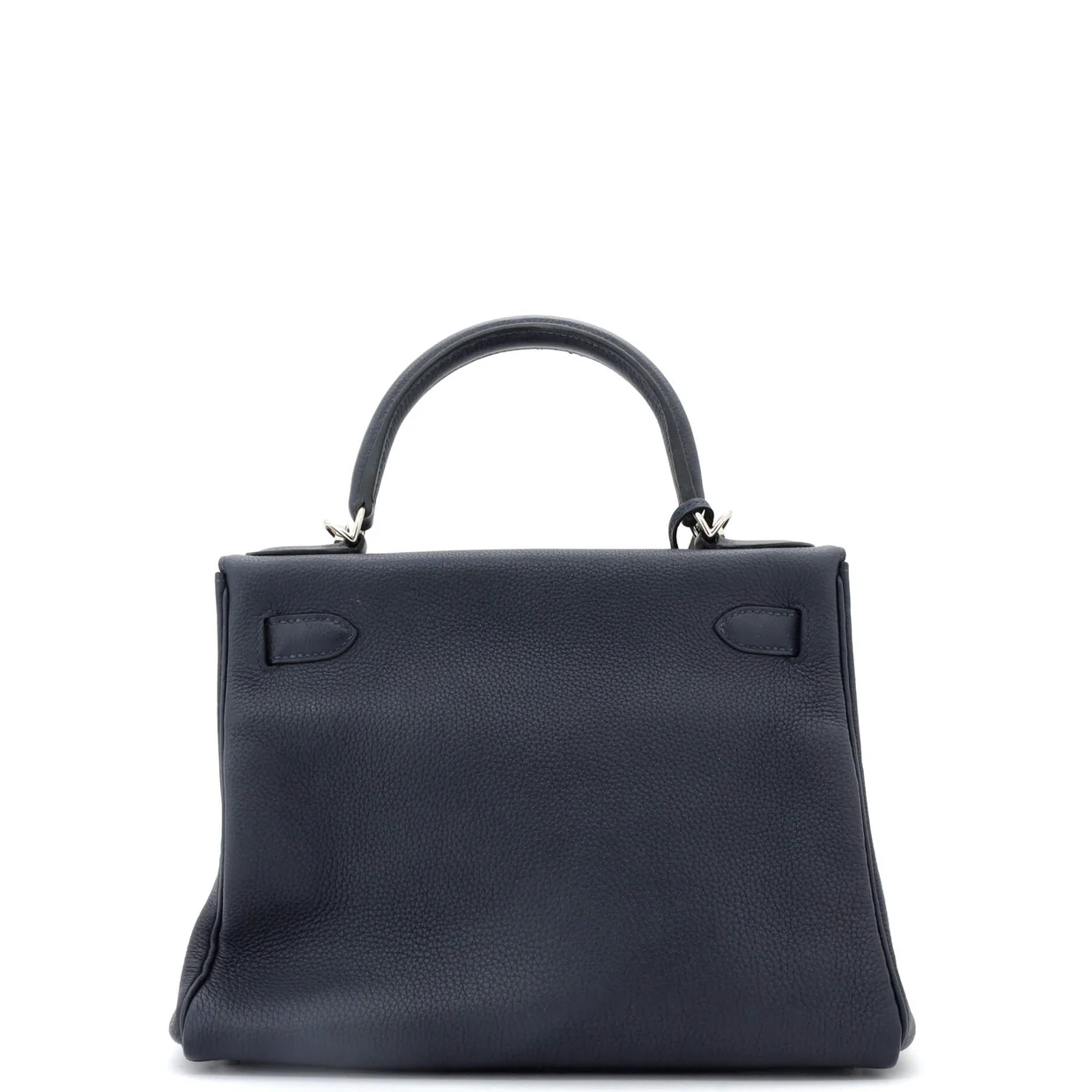 Kelly Handbag Bleu Nuit Togo with Palladium Hardware 28 - Deep Luxury