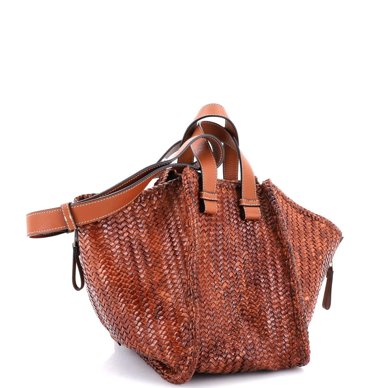 Hammock Bag Woven Leather Small - Deep Luxury