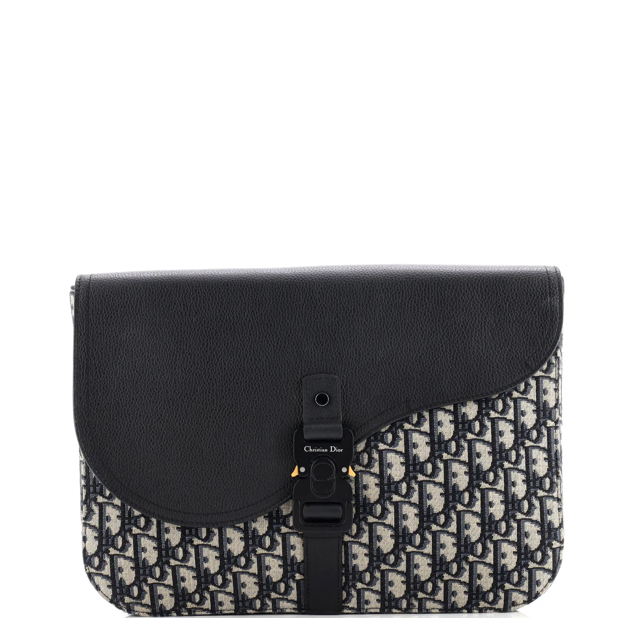Saddle A4 Clutch Oblique Canvas and Leather - Deep Luxury