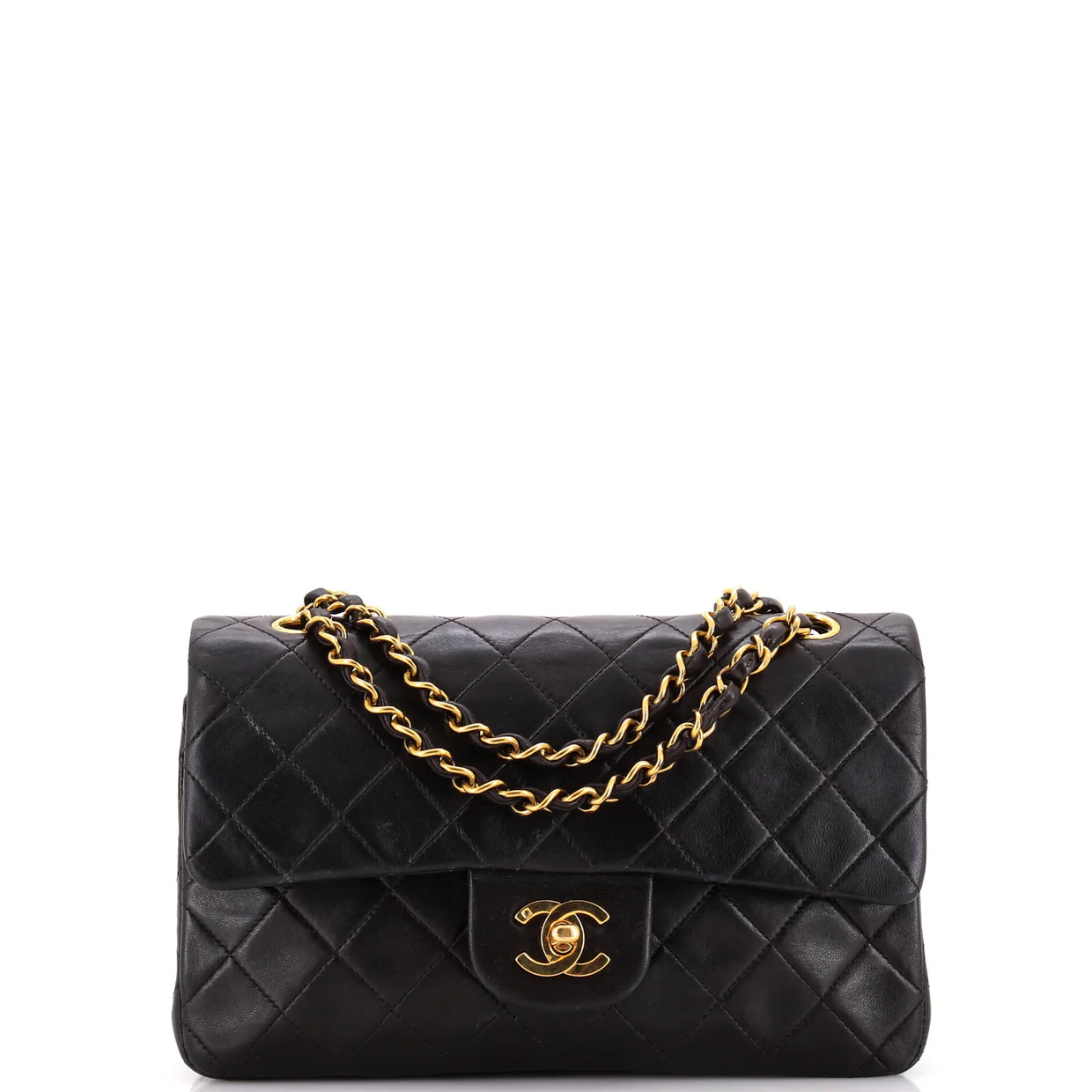 Vintage Classic Double Flap Bag Quilted Lambskin Small - Deep Luxury