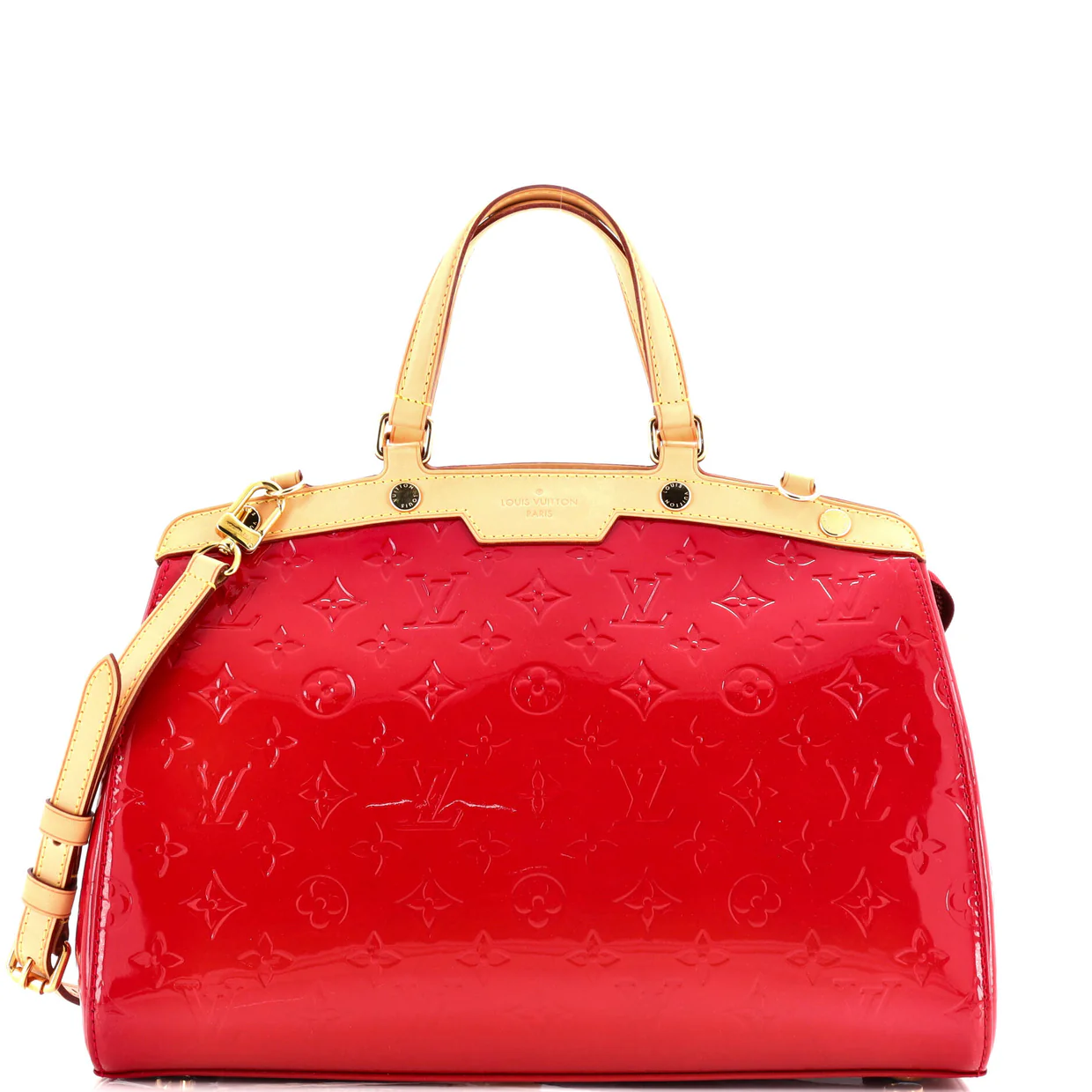 Brea Handbag Monogram Vernis MM - Deep Luxury