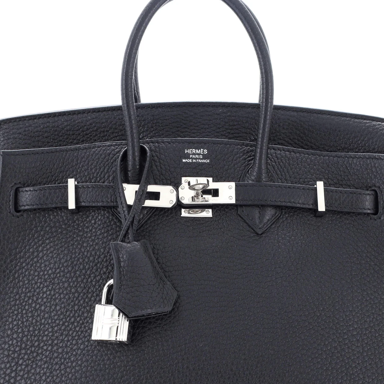 Birkin Handbag Noir Togo with Palladium Hardware 25 - Deep Luxury