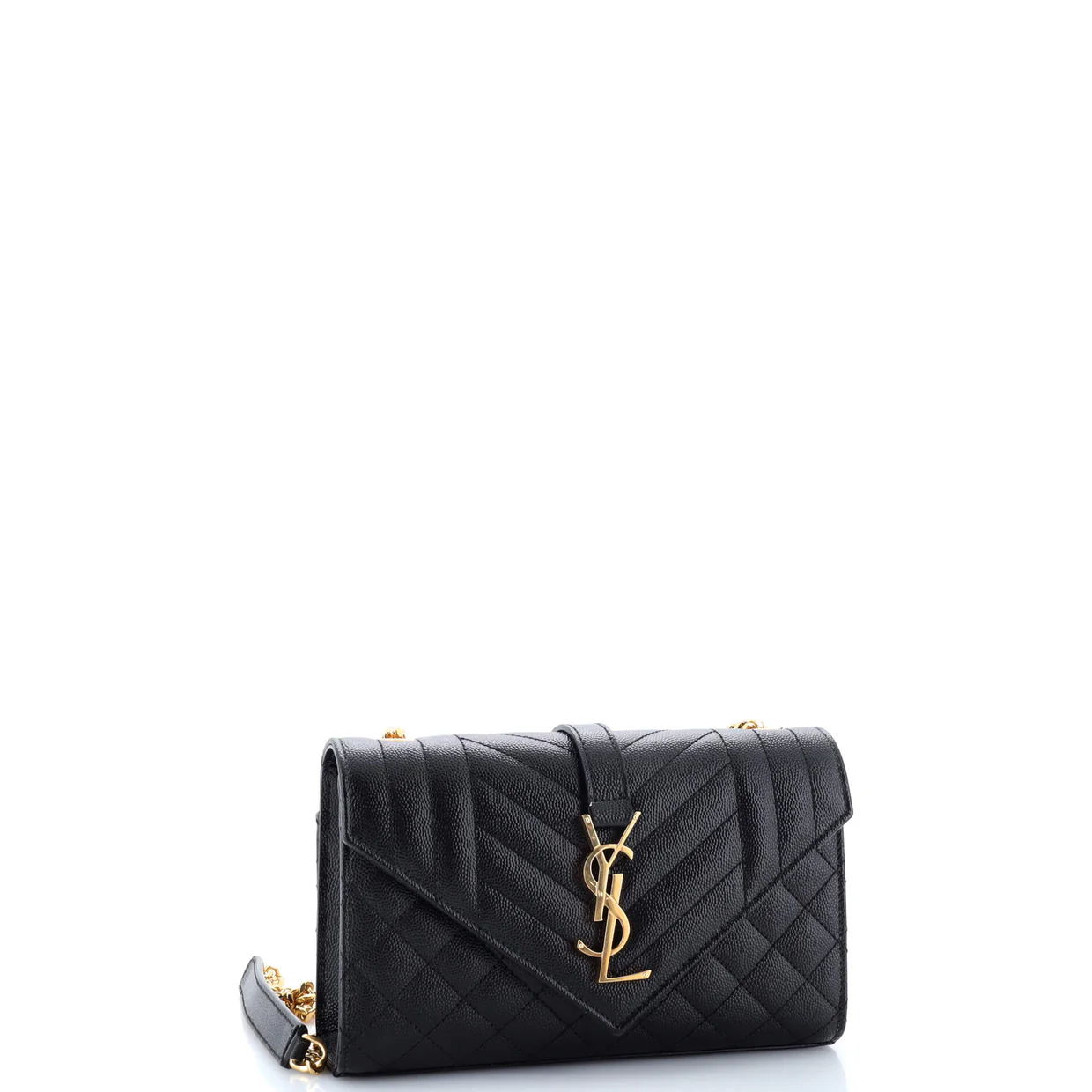 Classic Monogram Envelope Satchel Mixed Matelasse Leather Small - Deep Luxury