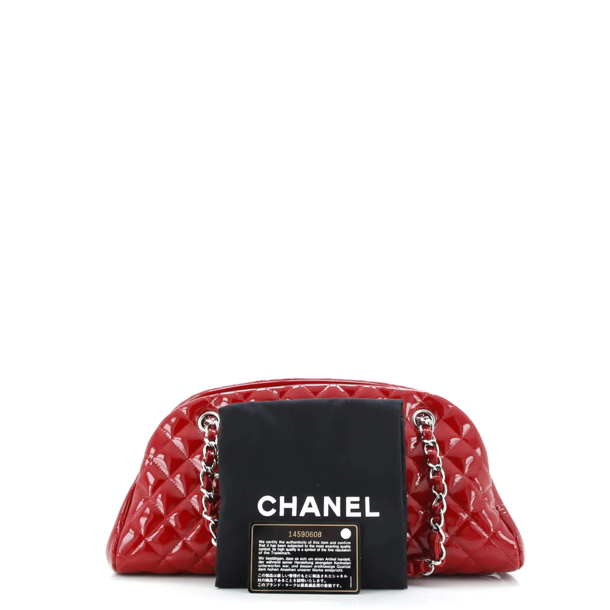 Just Mademoiselle Bag Quilted Patent Medium - Deep Luxury