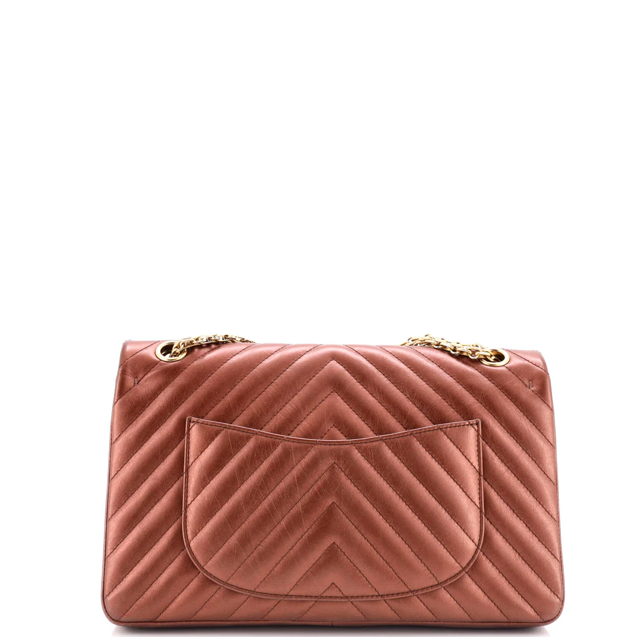 Reissue 2.55 Flap Bag Chevron Metallic Aged Calfskin 226 - Deep Luxury