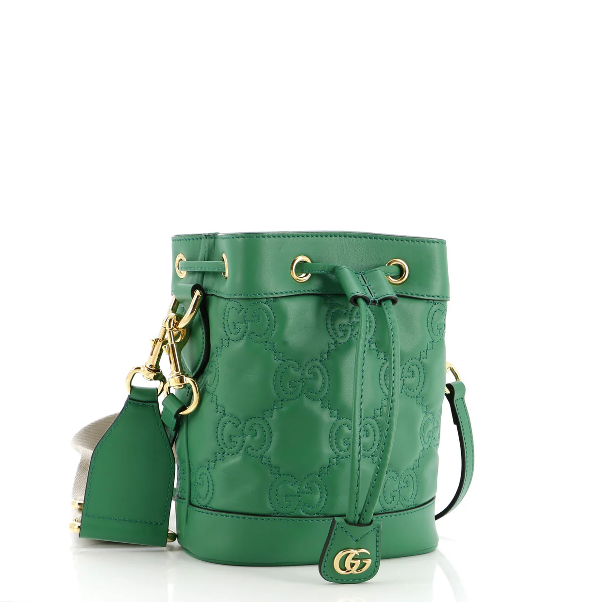 GG Convertible Bucket Bag GG Matelasse Leather Small - Deep Luxury