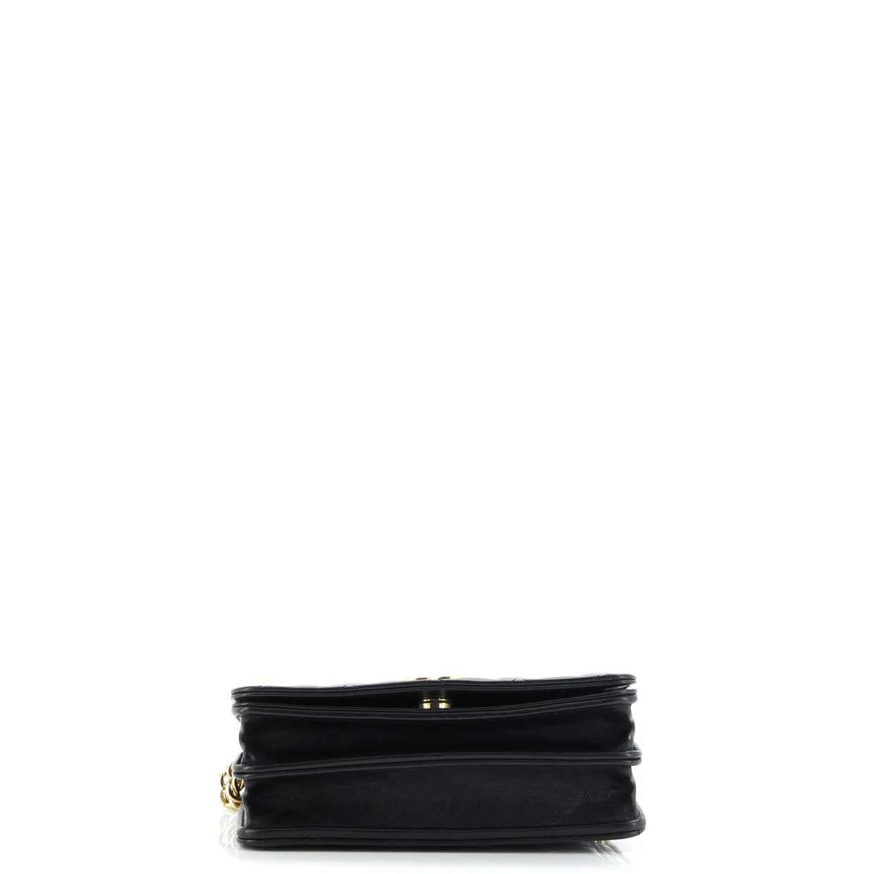 Logo Enamel Clutch with Chain Quilted Lambskin Mini - Deep Luxury