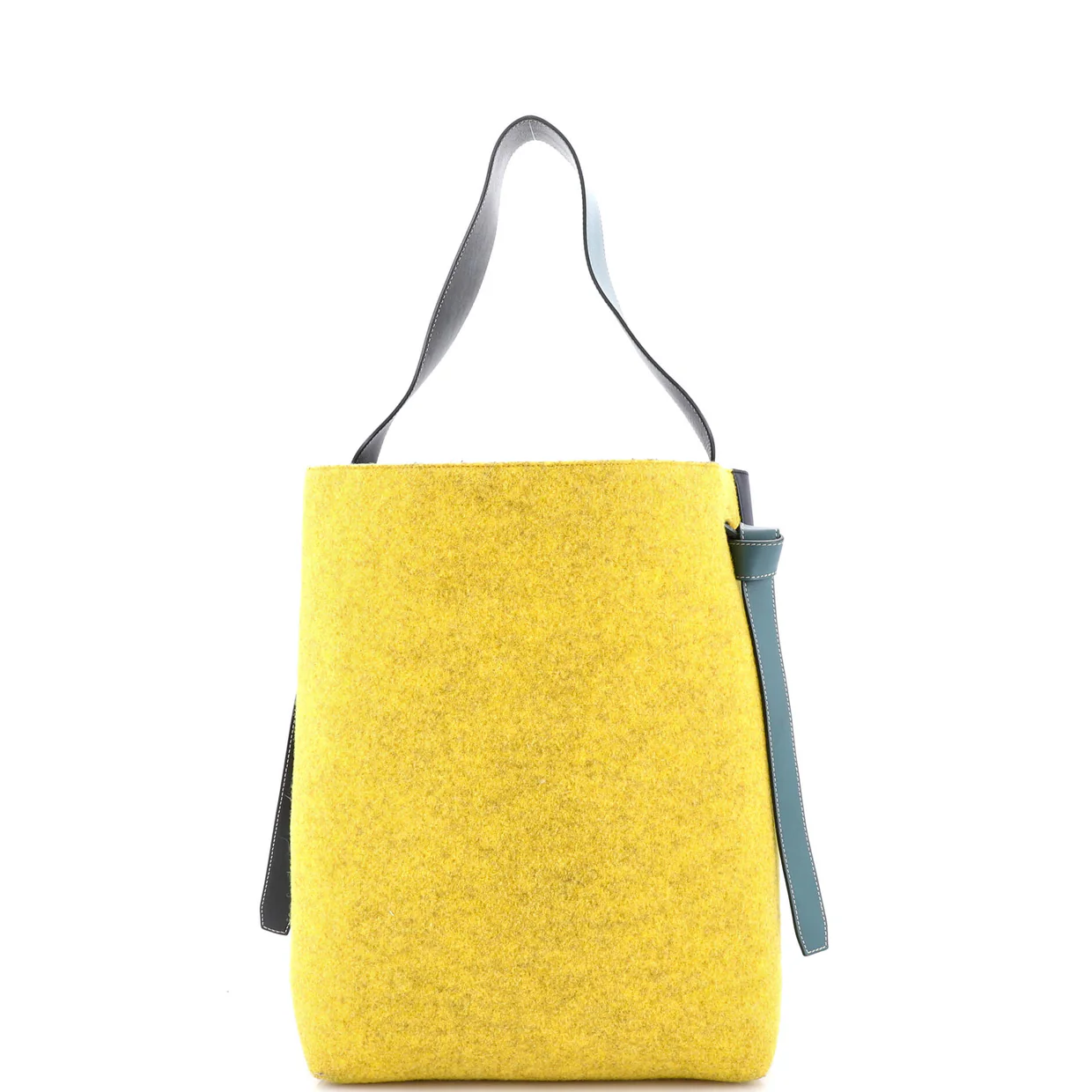 Twisted Cabas Tote Leather and Felt Small - Deep Luxury