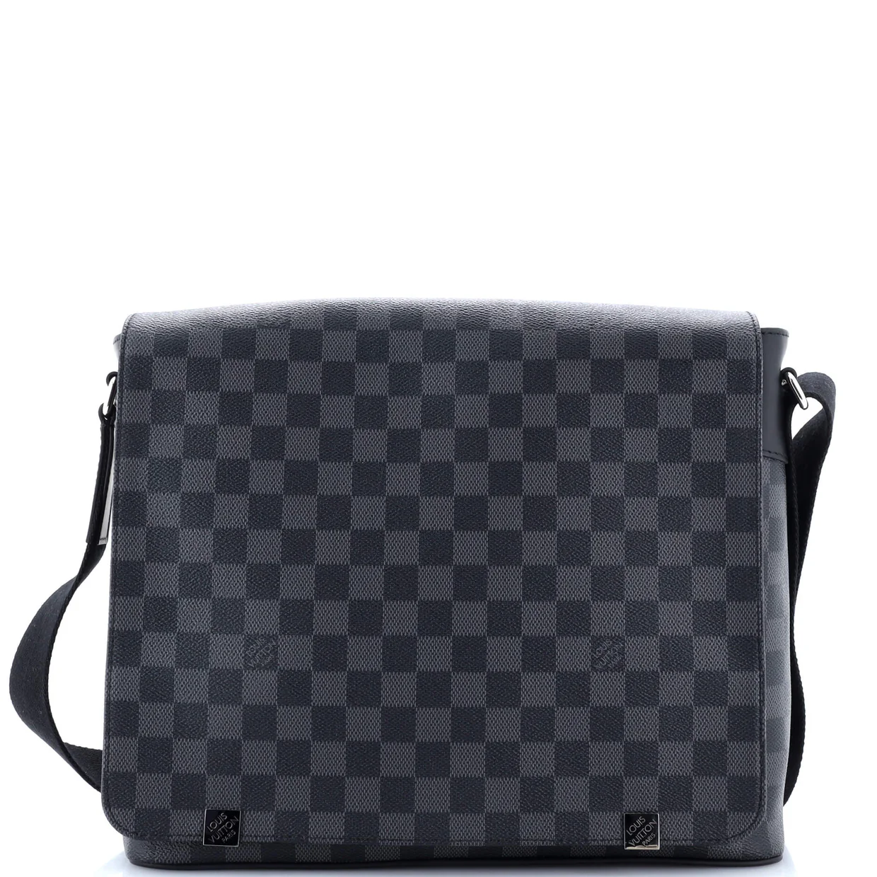 District NM Messenger Bag Damier Graphite MM - Deep Luxury