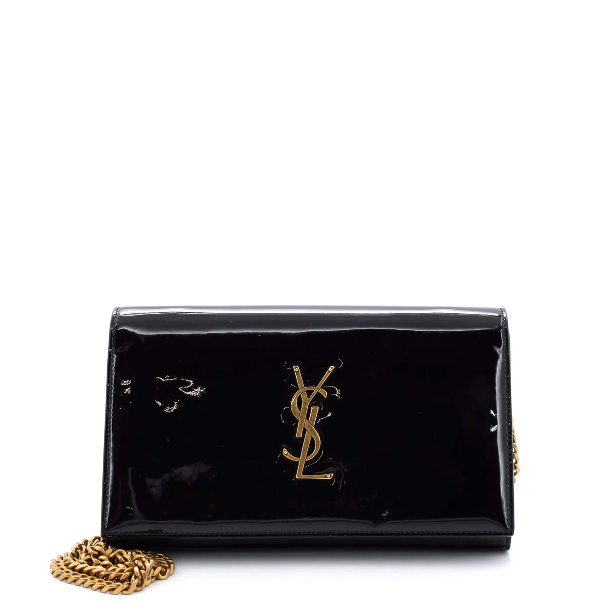 Classic Monogram Wallet on Chain Patent - Deep Luxury