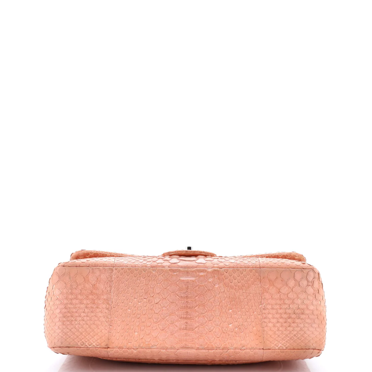 Classic Double Flap Bag Matte Python Jumbo - Deep Luxury